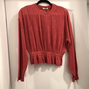 Zara Mauve Pink Peplum Top S